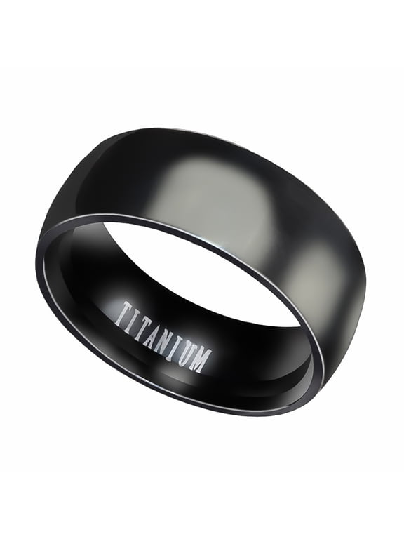 Ring Wide Band Creative Titanium Steel Solid Color Jewelry Accessories for Men