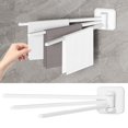 thumbnail image 1 of Joernso Rotating Towel Rack 3 Poles 180 Degree Rotation Wall-mounted Punch-free Bathroom Bath Ball Kitchen Dish Rag Utensil Holder Wardrobe Organizer, 1 of 7