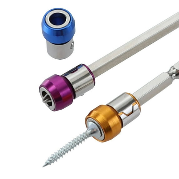 Joernso Screwdriver Bit Magnetic Ring Anti-Slip High-Precision Long-Lasting Metal Removable Screw Bit Magnetizer Ring Catcher for Screwdriver Bits