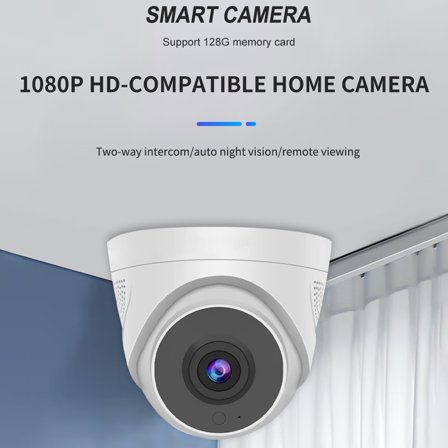 Joernso Security Monitor High Resolution Intelligent Motion Detection Wide Angle 1080P Infrared Night Vision IP Camera Webcam for Home