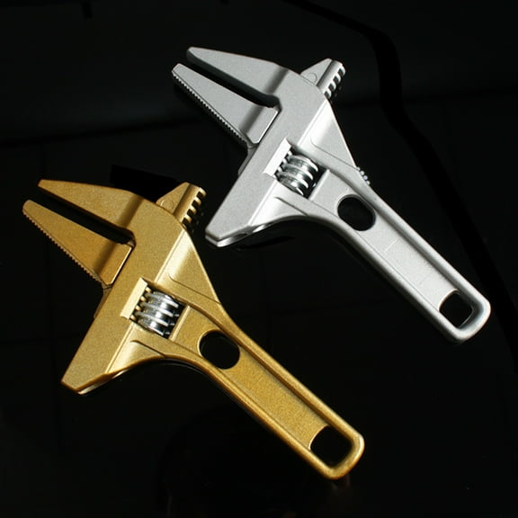 Joernso Short Handle Large Opening Spanner Bathroom Drain Pipe Monkey Wrench with Teeth