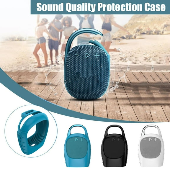 Joernso Silicone Cover Case for Wireless Speaker Stand Protective Carrying Case Shockproof Cover Anti-Drop for JBL Clip 5 Portable Bluetooth-Compatible Speaker