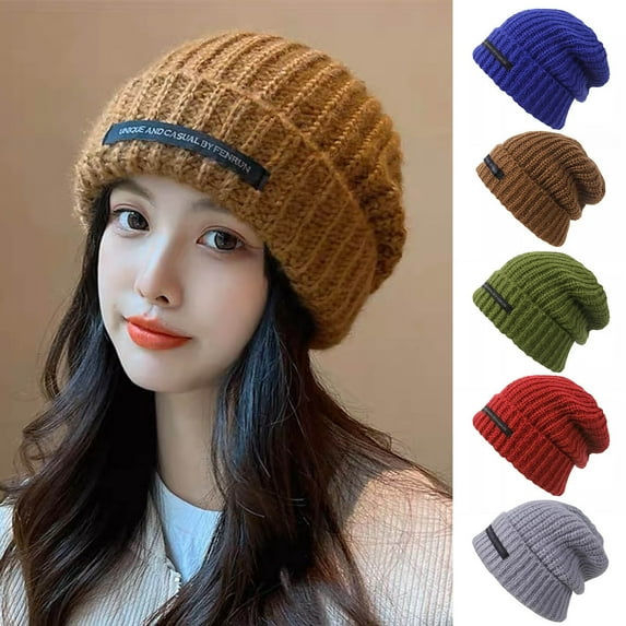 Joernso Solid Color Winter Warm Hat Streetwear Cap High Elastic Ultra-Thick Unisex Autumn Winter Knitted Beanie Accessories