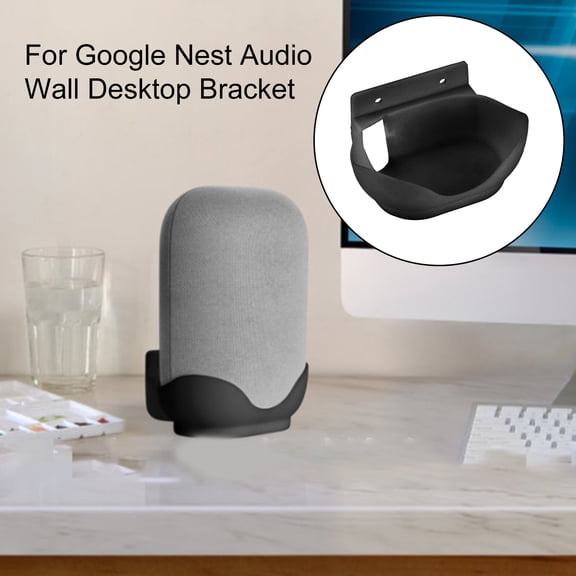 Joernso Speaker Bracket Wall-mounted Built-in Cable Manager Mini Sound Box Support Stand Holder for Google Nest Audio