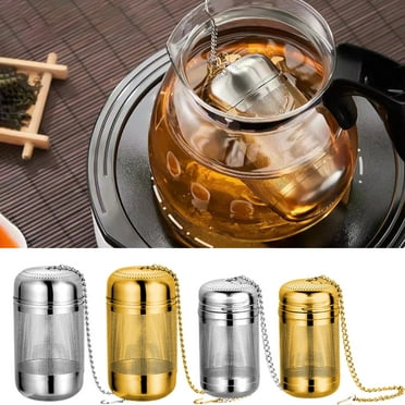 Joernso Stainless Steel Tea Infuser Strainer Fine Mesh Tea Ball Steeper for Loose Leaf Tea Reusable Tea Filter Bags Diffusers with Chain Hook And Lid