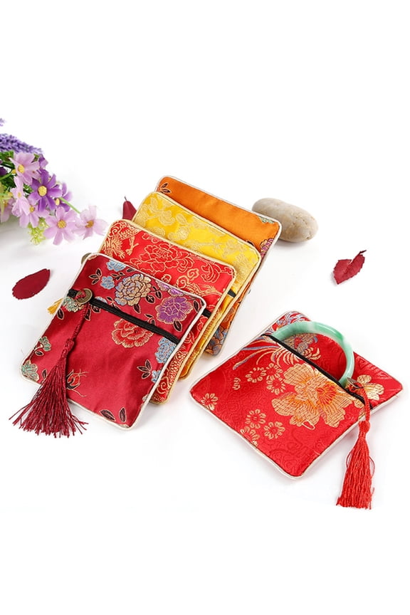 Storage Bag Super Soft Wear Resistant Fabric All-Purpose Coin Jewelry Storage Pouch for Home