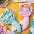 thumbnail image 1 of Joernso Student Fan Strong Wind Comfortable Grip Cat Design Mini Hand Pressure Fan for Home, 1 of 8