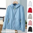 thumbnail image 1 of Joernso Sun Protection Jacket Waterproof Quick Dry Windbreaker Hooded Fishing Hunting Clothes Lightweight Full Zipper Side Pockets Spring Autumn Jacket for Men Women, 1 of 8