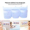 thumbnail image 1 of Joernso Toy Storage Bag See-through Mesh Large Three Pockets Capacity Great Hollow Out Mold-resistant Breathable Quick Drying Baby Bath Toy Organizer Shower Caddy Hanging Holder, 1 of 7