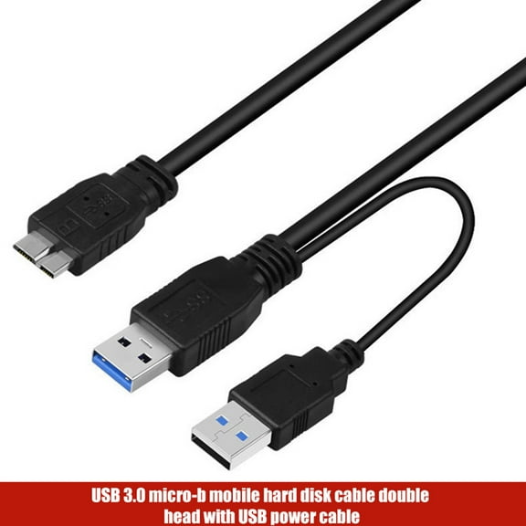 Joernso USB 3.0 A to Micro B Adapter Cable USB 2.0 Power Supply Cord for Hard Disk SSD