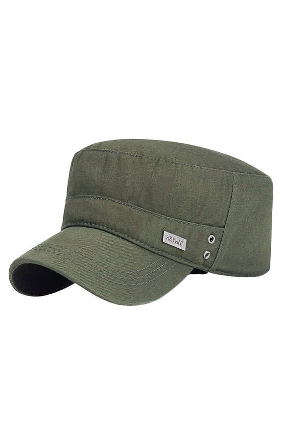 Unisex Cadet Military Cap Adjustable Tactical Operator Cap Flat Top Baseball Cap Outdoor Sun Hat for Walking Yachting