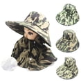 thumbnail image 1 of Joernso Unisex Camo Anti-UV Breathable Wide Brim Outdoor Fishing Hat with Face Neck Flap, 1 of 7