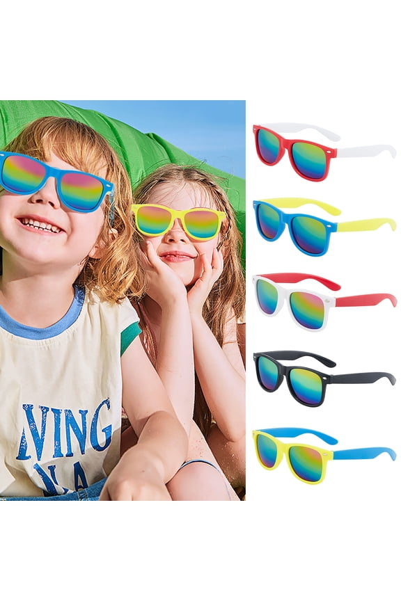 Unisex Children Sunglasses Gradient Colorful Lens Anti-UV Block Sunlight Eye Protection Clear Vision Photo Prop Outdoor Vacation Beach Pool Kids Eyewear