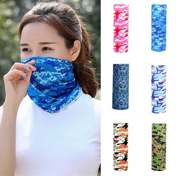Joernso Unisex Floral Print Headband Sun Protection Dust Proof Cycling Neck Gaiter Scarf