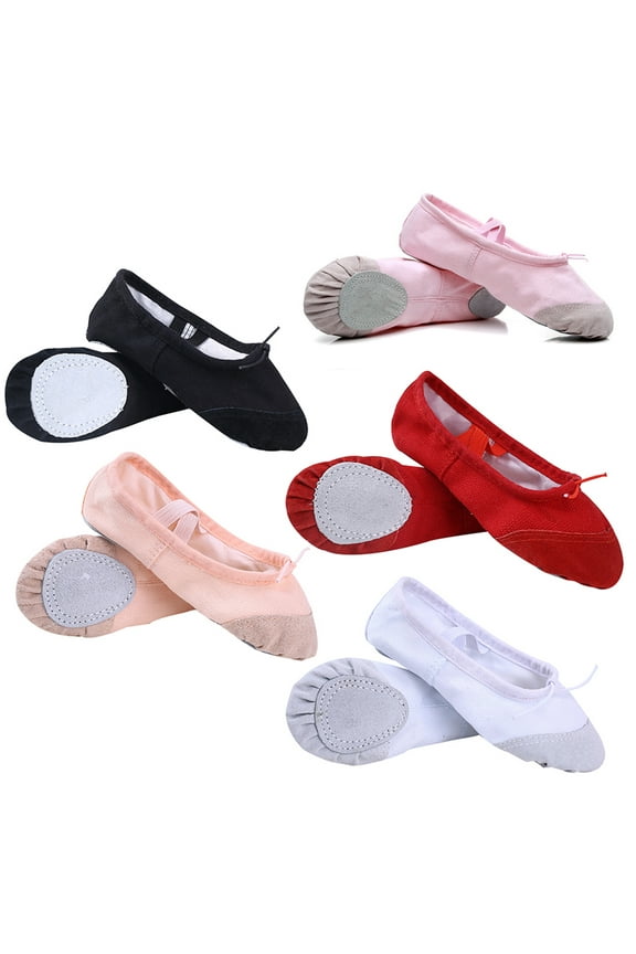 Unisex Kids Adult Indoor Pointed Gymnastics Soft Sole Ballet Dance Yoga Shoes
