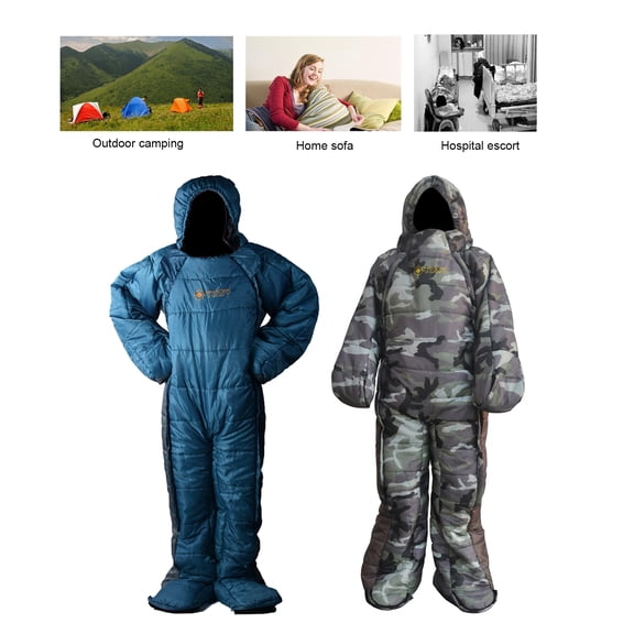 Joernso Walking Sleeping Bag Keep Warm Breathable Accessory Humanoid Hospital Guard Night Sleeping Bag for Picnic