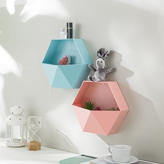 Joernso Wall Flowerpot DIY Decorative Creative Wall Hanging Flower Geometric Hexagon Pot Garden Basket for Home