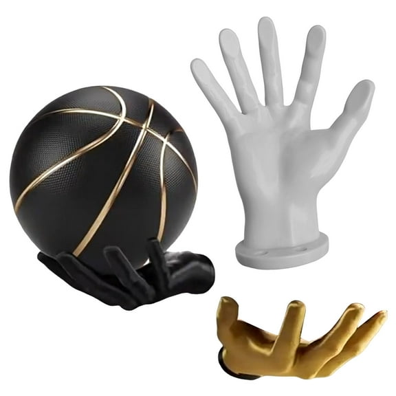 Joernso Wall Mount Football Ball Holder Easy to Install Multipurpose Hand-Shaped Basketball Football Volleyball Display Rack