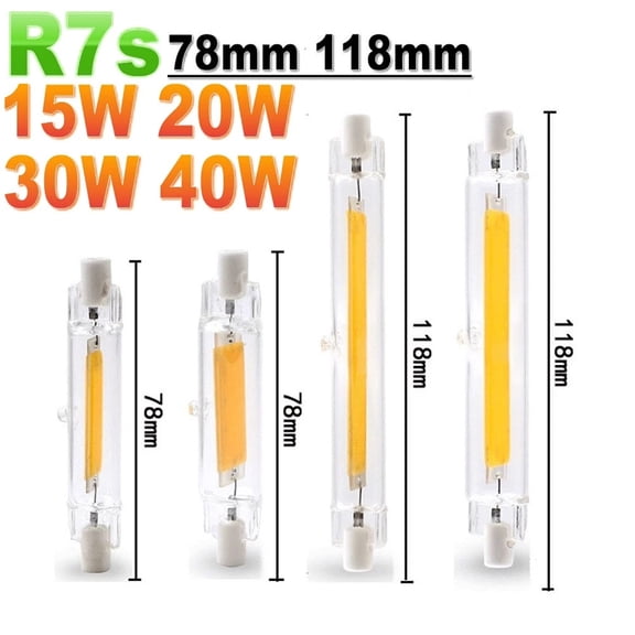 Joernso Warm Light Bulb Explosion-proof Energy-saving 360 Degree Glass COB Glass Tube for Interior