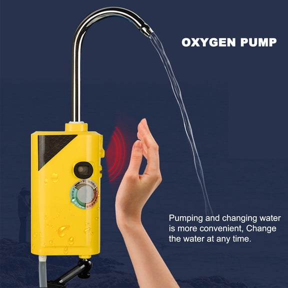 Joernso Water Pump 3 Modes Increase Oxygen Portable USB Charge Automatic Sensing Multifunctional Pump for Outdoor