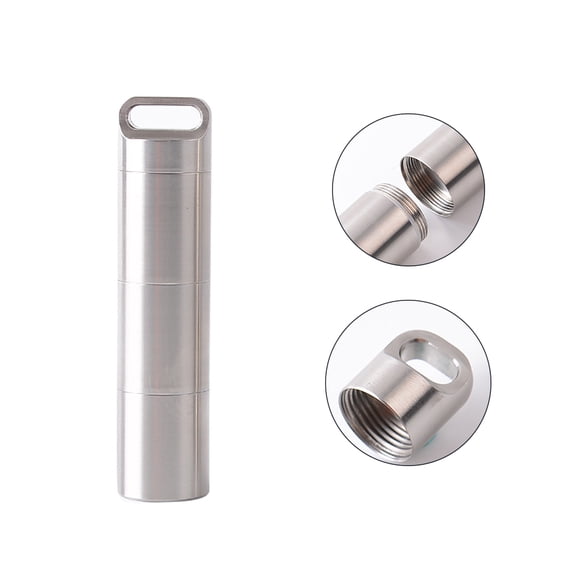 Joernso Waterproof Pill Capsule Case Box Bottle Container Outdoor Travel Emergency Tool