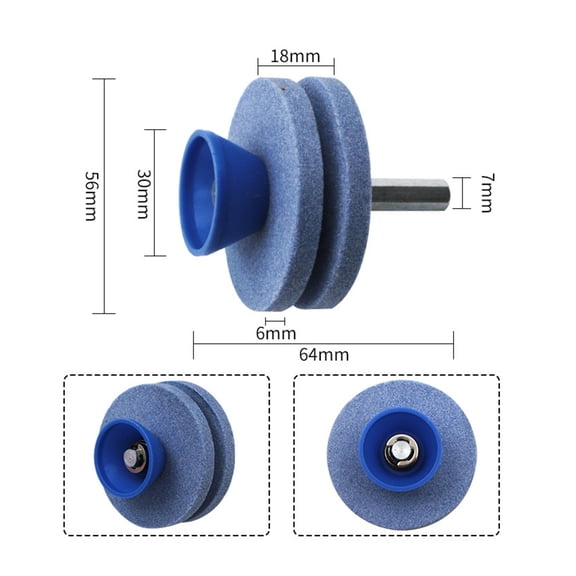 Joernso Wear-resistant Electric Drill Lawn Mower Grinding Machine Trimmer Sharpen Tool