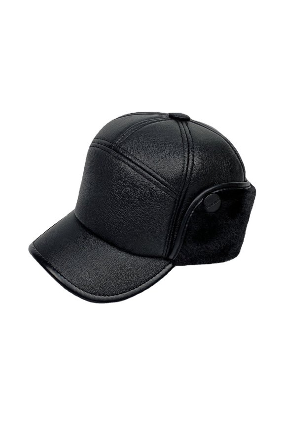 Winter Baseball Cap Casquette Snapback Windproof Foldable Earflaps Thicken Ear Protection Soft Wide Brim Plush Father Winter Hat for Skiing