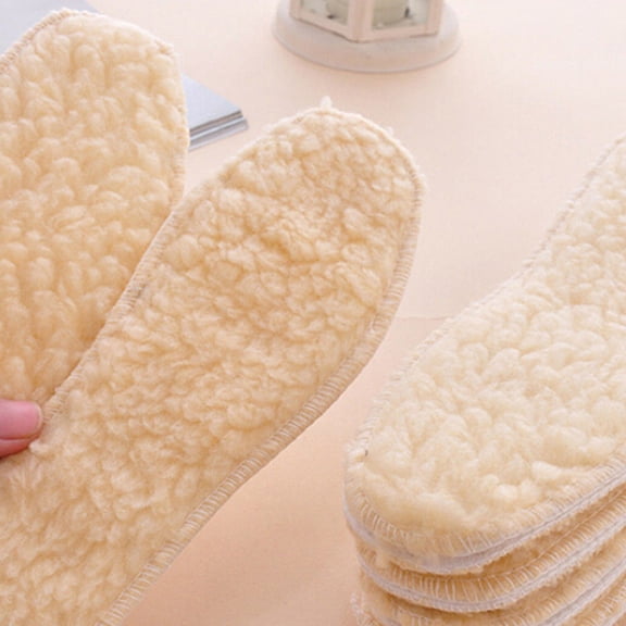 Joernso Winter Soft Warm Fleece Shoes Boots Sneakers Thermal Insoles Insert Foot Pads