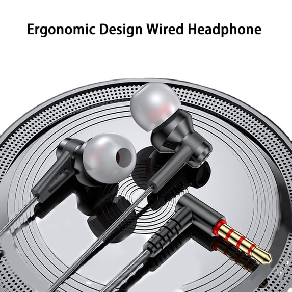 Joernso Wired Headset Stereo HiFi Sound 9D Surround 3.5mm In-Ear Wired Headphone Computer Accessories