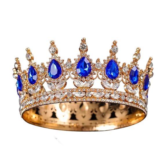 Joernso Women Crown Tiara Shiny Rhinestones Inlaid Queen Bridesmaids Crown Accessory for Wedding Halloween Birthday