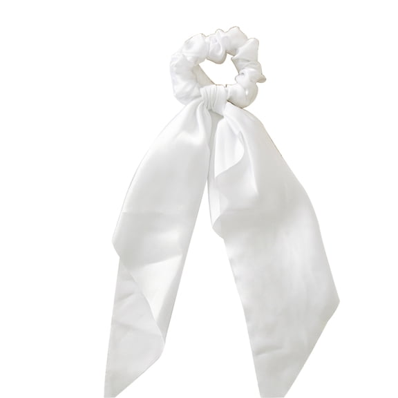 Joernso Women Girl Bow Satin Ribbon Ponytail Scarf Hair Tie Rope Scrunchies Elastic Band