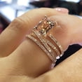 thumbnail image 1 of Joernso Women Ring Multilayer Square Jewelry Sparkling Fashion Appearance Finger Ring for Wedding, 1 of 7