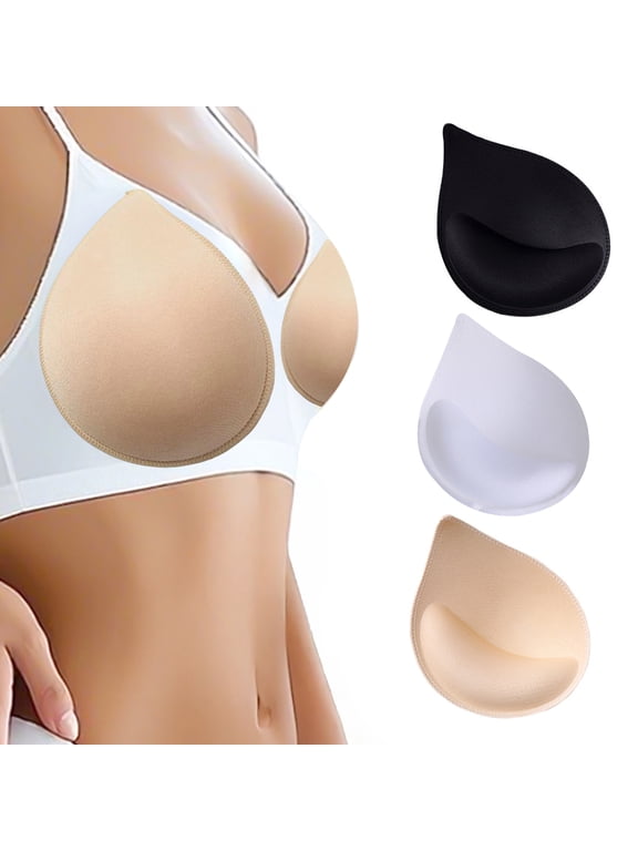 Women's Bra Pad Inserts Removable Tear Drop Shape Bra Cup Inserts Push Up Breast Enhancer for Swimsuits Yoga Sports Bras