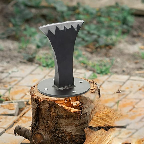Joernso Wood Splitter Rustproof Non-slip Labor-saving Manual Safe Fast Splitting Metal Sharp Blade Kindling Splitter Garden Tool