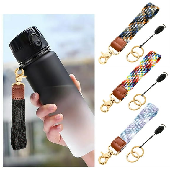 Joernso Wrist Lanyard Strap Keychain Badge Wallet Holder Great Load Bearing Anti-break Water Bottle Wristband Outdoor Travel Phone Student ID Hanger Band