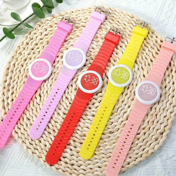 Joernso Wristwatch Stylish Square Design Comfortable Silicone Strap LED Big Screen Display Clear Reading Accurate Time Watch