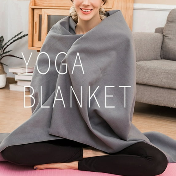 Joernso Yoga Blanket Anti-shedding Anti-pilling Solid Color Yoga Meditation Pilates Blanket for Home