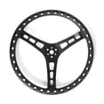 thumbnail image 1 of 15in LW Steering Wheel Alum Dished Black, 1 of 7
