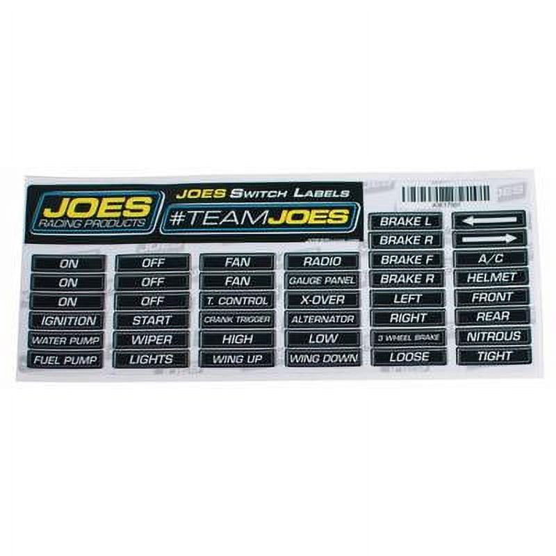 Joes Racing Products 17501, Joes Switch Panel Labels Performance Racing