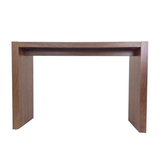 Joey 60 Inch Modern Bar Table, Lacquered Brown Finish, Composite Wood Frame, Saltoro Sherpi
