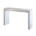 thumbnail image 1 of Joey 60 Inch Modern Bar Table, Lacquered White Finish, Composite Wood Frame, Saltoro Sherpi, 1 of 5