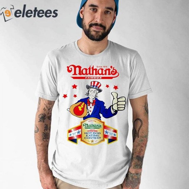Joey Chestnut Nathanâ€™s Famous Hot Dog Eating Contest Shirt