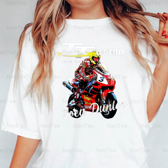 Joey Dunlop TT Isle of Man Motorcycle Racing Legend Road Race King JD T-Shirt Unisex, up to 5XL