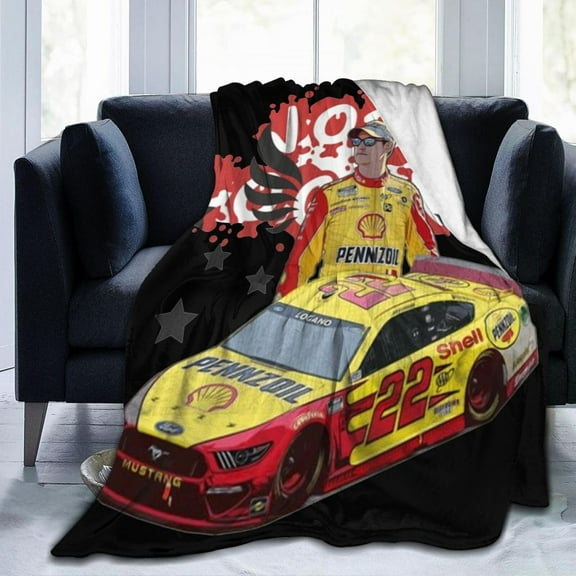 Joey-Logano-Car-22 Throw Blankets Warm Sofa Bed Blanket for Living Room All Season 50""x40"" Sofa Slanket, Black-7, LICHUN-1
