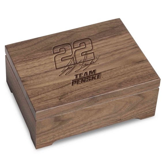 Joey Logano NASCAR 8'' x 6'' Walnut Collector's Box