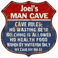 thumbnail image 1 of Joey's Man Cave Rules Sign Shield Metal Gift 211110023074, 1 of 1