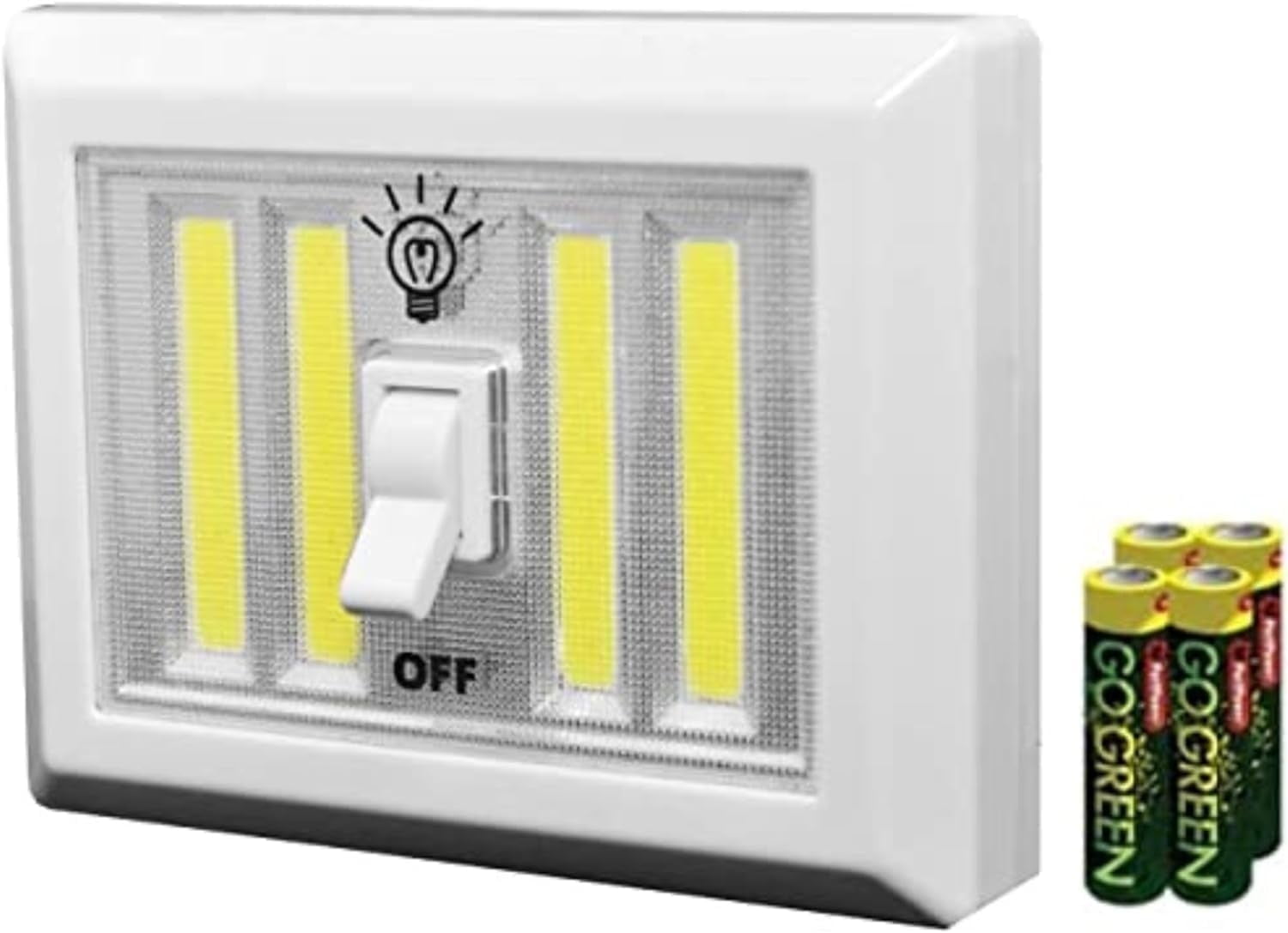 Joey’z Litesaver XL Magnetic LED Night Light, 400 Lumen, Battery Powered, Stick-On COB Switch – Portable Lighting for All Ages