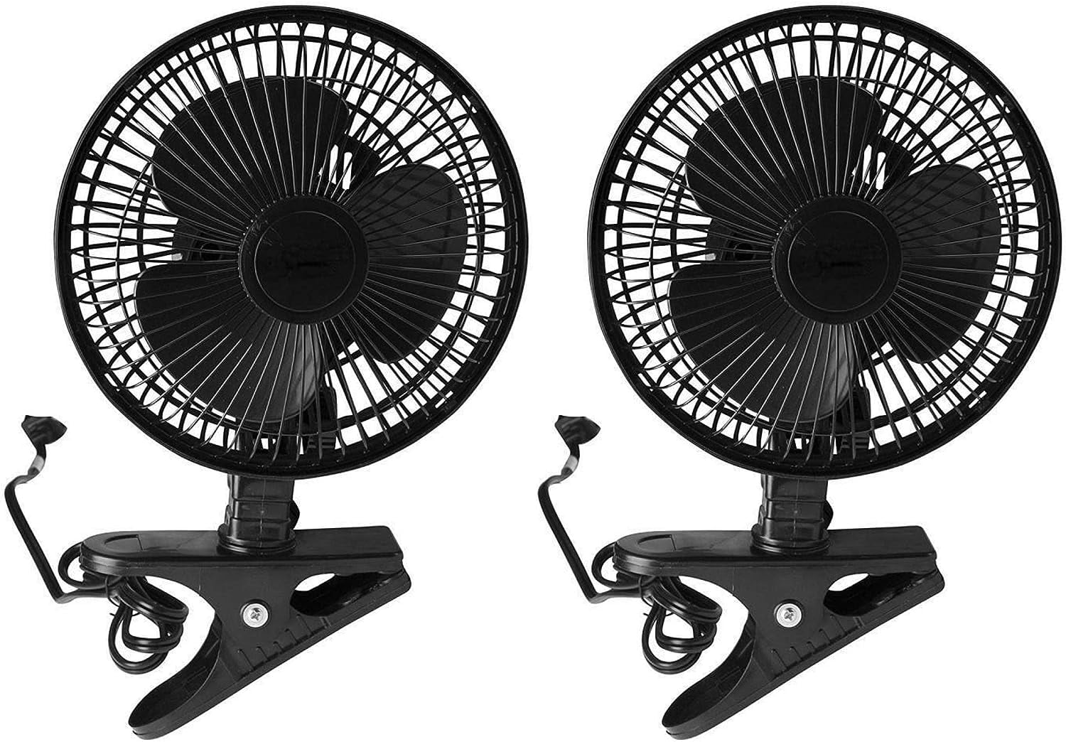 Joey'z 6inch Mini Clipon Desk Fan, Whisper Quiet 2 Speed Motor, Adjustable Tilt, Clip On Fan