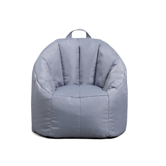 Big Joe Joey Junior Kids Bean Bag Chair, 1.5 Feet, Durable Polyester Nylon Blend, Gray