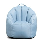Big Joe Joey Junior Bean Bag Chair for Kids, 1.5 ft Nylon Blend Lightwight Lounge Chair, Durable Polyester, Blue Fog